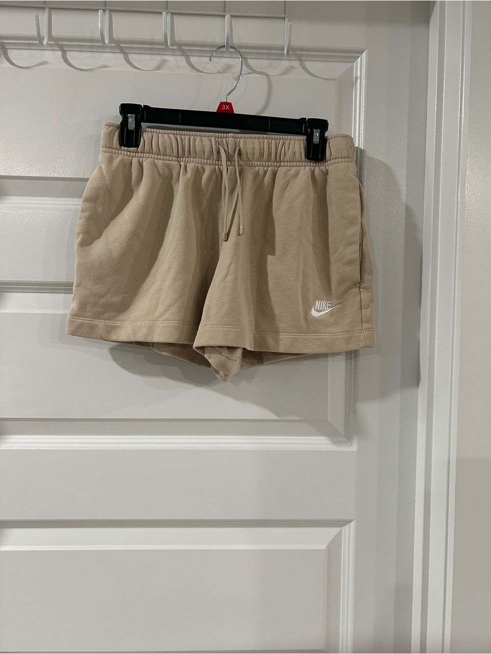 Nike Women's Beige/Tan Athletic Drawstring Shorts